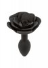 Small Rose Anal Plug Black